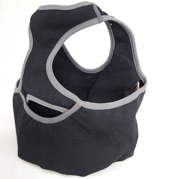 Healthy Yoga Sports Bra Top  Black Size Medium w/padded inserts Workout Exercise - Picture 3 of 8